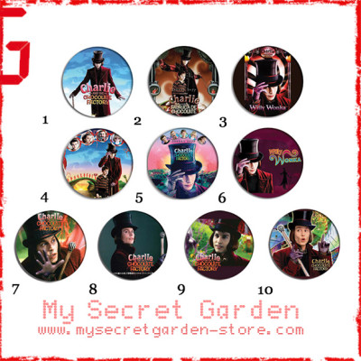 Charlie  And Chocolate Factory - Movie Pinback Button Badge Set ( or Hair Ties / 4.4 cm Badge / Magnet / Keychain Set )